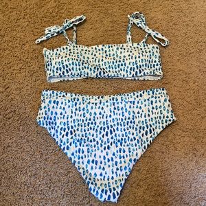 SHEIN Print Tie Shoulder Bikini